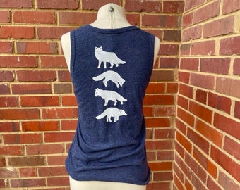 Arctic fox unisex tank heather blue