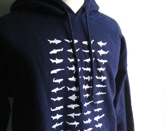 Sharks Hoodie Sweatshirt Navy