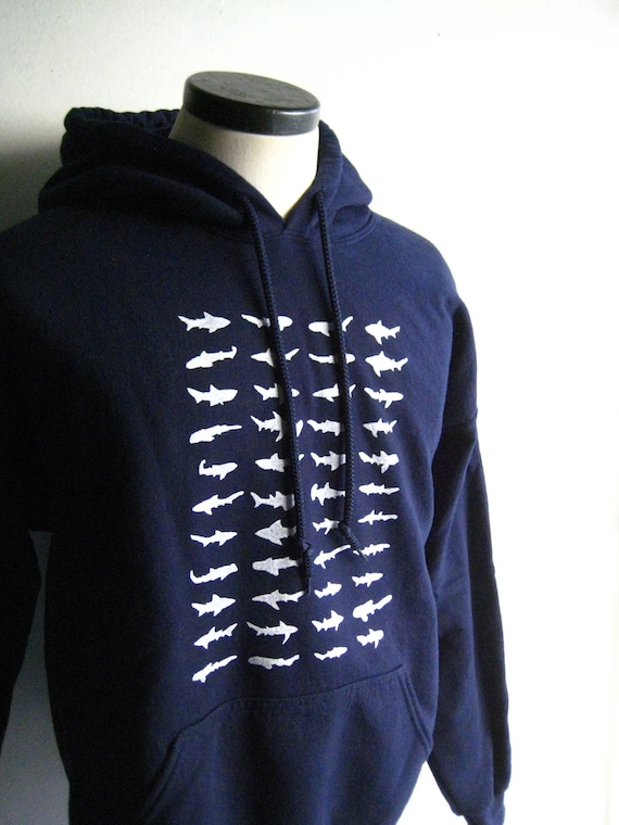 Sharks Hoodie Sweatshirt Navy