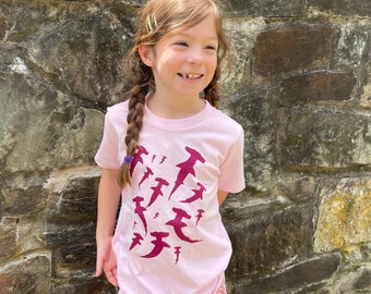 Hammerhead Sharks Organic Kids T Shirt Pink