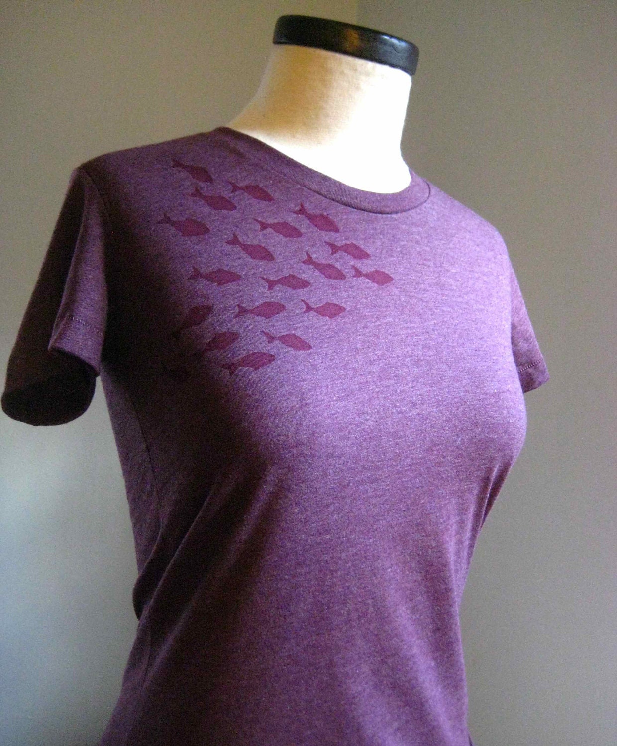 Women's Fish T Shirt Plum - Etsy