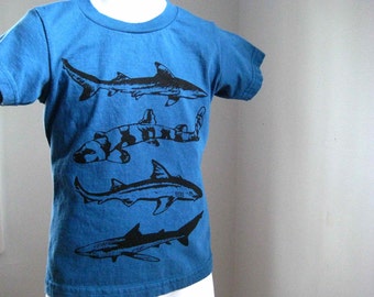 Sharks Kids T Shirt Organic Cotton