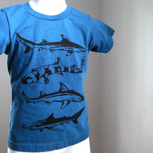 Sharks Kids T Shirt Organic Cotton - Etsy