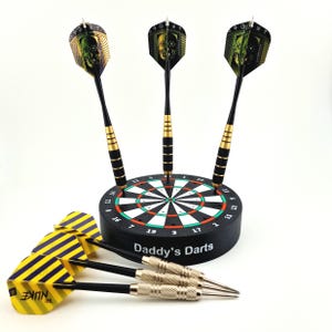 Dartboard Dart Holder – Personalized Darts Organizer, Game Room Decor, Fathers Day, Birthday Gift
