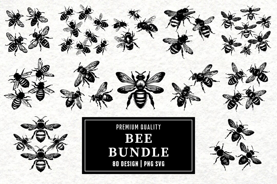 Bee SVG: Bumblebee Clipart, Insect Line Art (digital Download) - Etsy UK