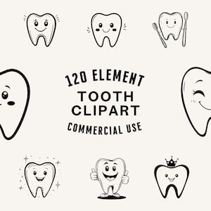 Ensemble SVG de dent | Clipart visage mignon dent | Dessins vectoriels dentaires | Silhouette de dentiste | Molaire PNG SVG | Lime à dents | Téléchargement instantané