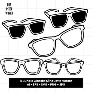 Glasses Bundle SVG | Sunglasses PNG | Glasses Vector | Glasses Clip Art For Mug, Clothes, etc | Glasses Bundle Svg Files | Png Ai Jpg Eps