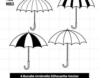 Paquete de paraguas SVG / Paraguas PNG / Paraguas Vector / Paraguas Clip Art Para Taza, Ropa, etc. / Paquetes de paraguas Archivos Svg / Png Ai Jpg Eps