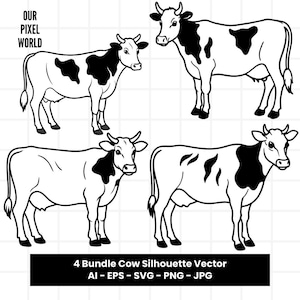 Cow Farm Bundle SVG | Cow PNG | Cow Vector Animal | Cow Clip Art For Mug, Clothes, etc | Cow Bundle Svg Files | Cow Png Ai Jpg Eps