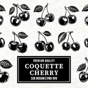 Coquette SVG Bundle | Coquette Aesthetic Clipart | Girly Style Vector Designs | Feminine Silhouette | PNG SVG Cut Files | Instant Download