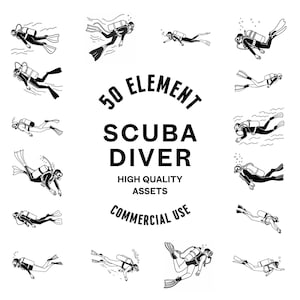 Scuba Diver SVG Bundle | Diving Designs | Scuba Diver Clipart | Underwater Exploration Vector | Scuba Diver Svg Files | Png SVG