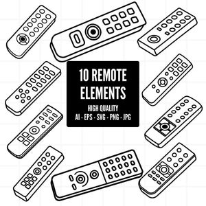 Remote Control SVG | Remote Control PNG | Television Vector | Remote Clip Art For Mugs, Clothes, etc | Remote Svg Files | Png Ai Jpg Eps