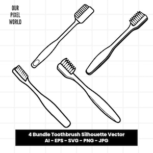 Toothbrush Bundle SVG | Tooth Brush PNG | Tooth Vector | Tooth Clip Art For Mug, Clothes, etc | Toothbrush Svg Files | Png Ai Jpg Eps