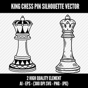King Chess SVG | King Chess PNG | King Chess Vector | King Chess Clip Art For Mugs, Clothes, etc | King Chess Svg Files | Png Ai Jpg Eps