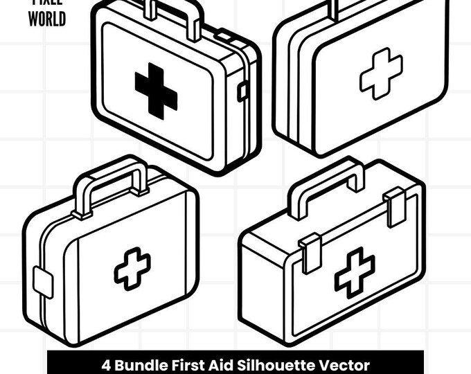 First Aid Kit Symbol. Cut Files for Cricut. Clip Art Silhouettes (eps ...