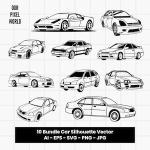 Car Bundle SVG | Sport Car PNG | Retro Car Vector | Auto Clip Art For Mugs, Clothes, etc | Supercar Bundle Svg Files | Png Ai Jpg Eps