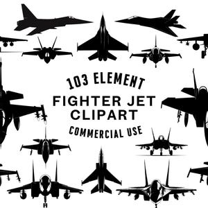 Fighter Jet SVG Bundle | Jet Clipart | Military Aircraft Vector Design | Aviation Silhouette | Warplane PNG SVG Cut Files | Instant Download