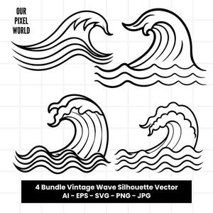 Sea Wave Bundle SVG | Sea Wave PNG | Sea Wave Vector | Sea Wave Clip Art For Mug, Clothes, etc | Ocean Wave Svg Files | Wave Png Ai Jpg Eps