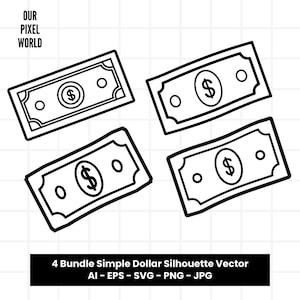 Dollar Money Bundle SVG | Dollars PNG | Fiat Money Vector Editable Color | Clip Art For Mugs, Clothes | Dollar Svg Files | Png Ai Jpg Eps