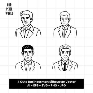Bussines Man Bundle SVG | Bussinesman PNG | Bussines Vector | Bussinesman Clip Art For Mugs, Clothes | Bussines Svg Files | Png Ai Jpg Eps