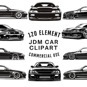 JDM Car Svg Bundle | Jdm Clipart | Japanese Car Vector Designs | Street Racing Silhouette | Tuner PNG SVG | Cut Files | Instant Download