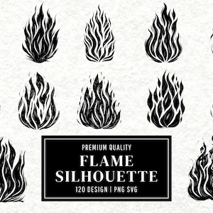 Fire Flame SVG Bundle | Flame Clipart | Fire Vector Designs | Burning Silhouette | Heat PNG SVG | Fire Flame Cut Files | Instant Download