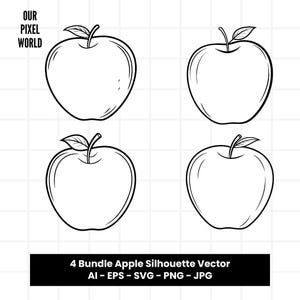 Apple Bundle SVG | Apple PNG | Apple Fruit Vector Editable Color | Apple Clip Art For Mugs, Clothe | Apple Svg Files | Apples Png Ai Jpg Eps