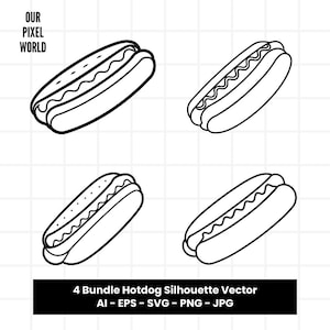 Hotdog Bundle SVG | Hotdogs PNG | Hot dog Vector Food | Fastfood Clip Art For Mugs, Clothes | Fast food Bundle Svg Files | Png Ai Jpg Eps