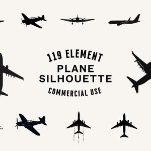 Plane SVG Bundle | Airplane Clipart | Aviation Vector Designs | Flight Silhouette | Jet PNG SVG | Plane Cut Files | Instant Download