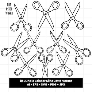 Scissor Bundle SVG | Scissor PNG | Scissor Vector | Scissor Clip Art For Mug, Clothes, etc | Scissor Tools Bundle Svg Files | Png Ai Jpg Eps