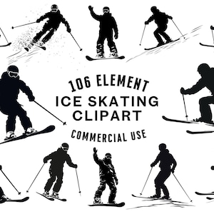 Snowboarding SVG Bundle | Snowboard Clipart | Winter Sports Vector | Snowboarder Silhouette | Extreme Sport PNG Cut Files | Instant Download