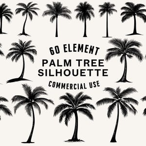 Palm Tree SVG Bundle | Palm Tree Clipart | Tropical Vector Designs | Beach Silhouette | Summer PNG SVG | Cut Files | Instant Download