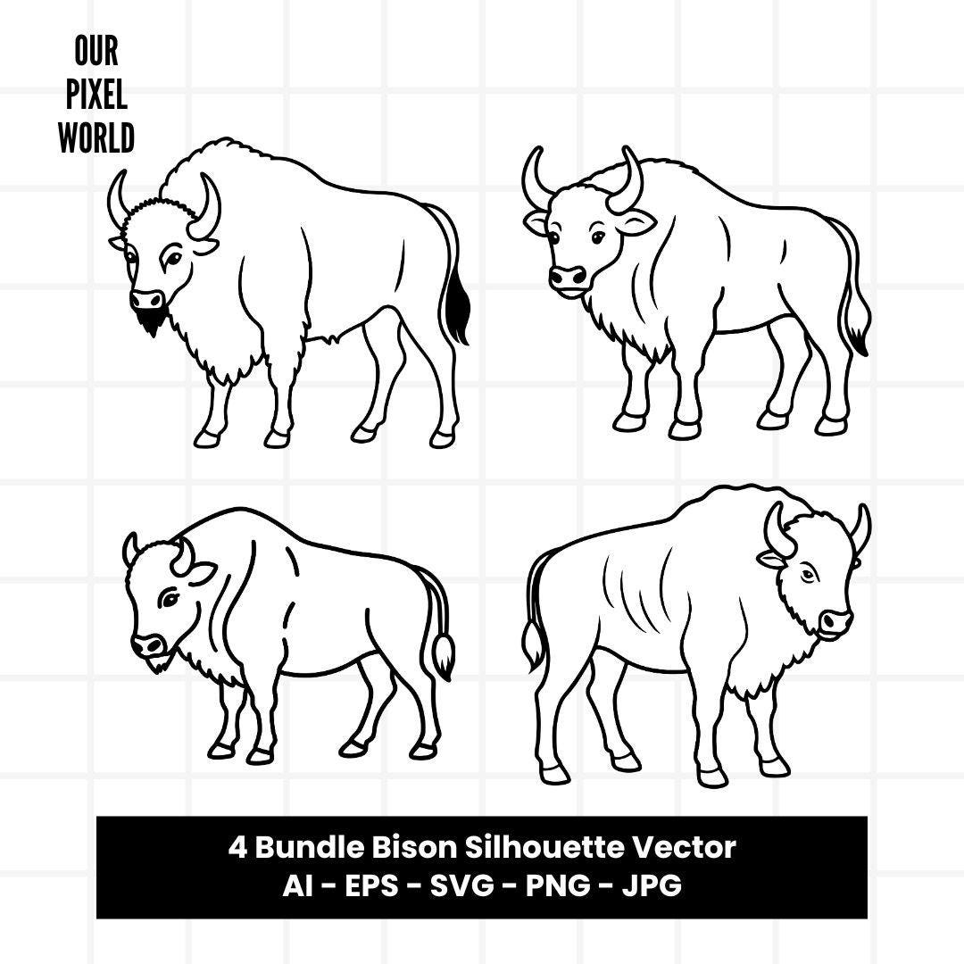 Byson Bundle SVG | Bison PNG | Bison Vector Wildlife Animal | Bison ...