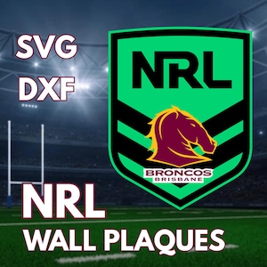ALL 17 Teams NRL Plaque SVG File | Digital Download