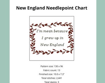 New England Digital Needlepoint Chart