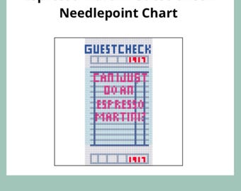 Espresso Martini Guest Check- Digital Needlepoint Chart