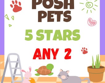 Mogo 5 Stars Sticker (ANY 2) - Posh Pets (Set 15-24)