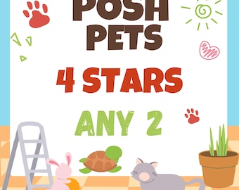 Mogo 4 Stars Sticker (ANY 2) - Posh Pets (Set 12-24)