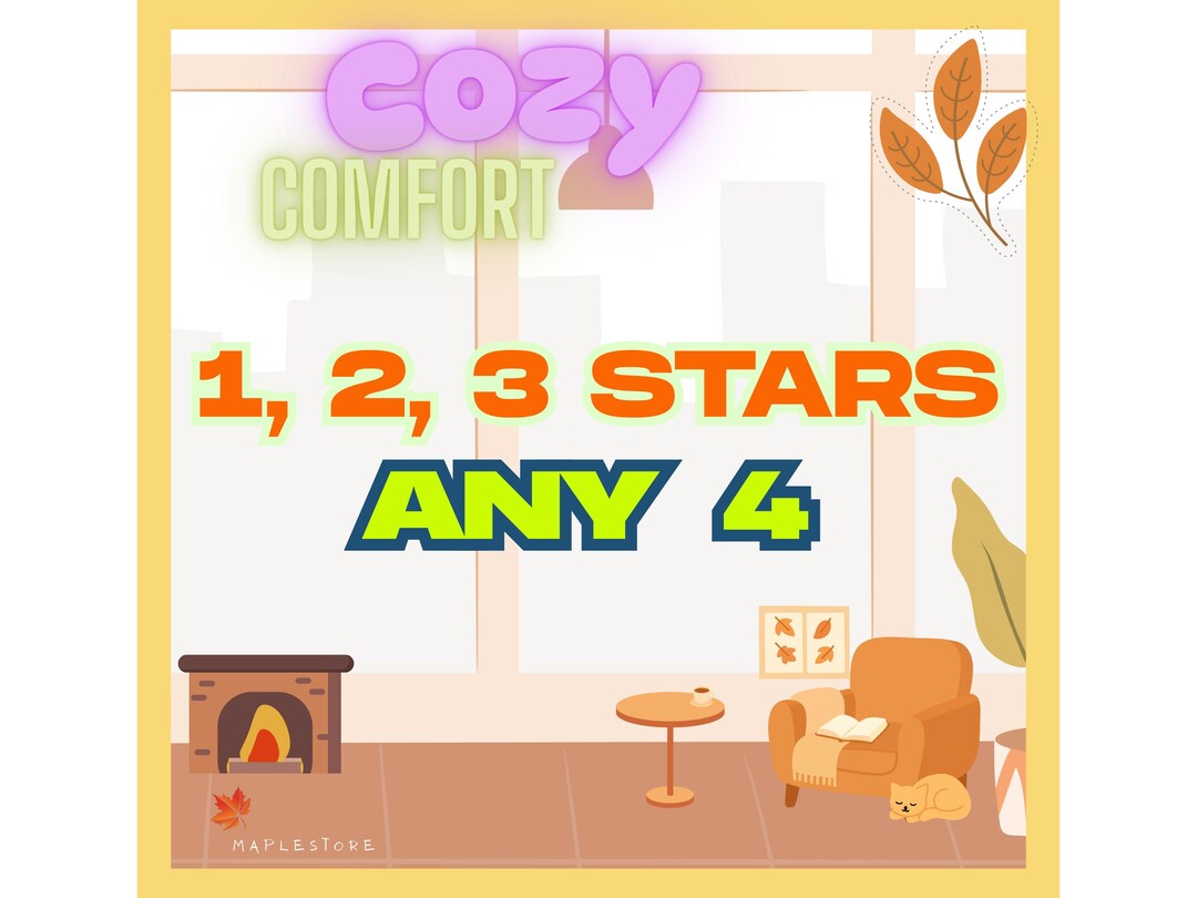 Mogo 4 Star Stckers 3 Peces per Order - Etsy