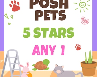 Mogo 5 Stars Sticker (ANY 1) - Posh Pets (Set 15-24)