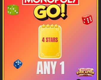 Monopoly Go! - 4 Stars Sticker - 1 PC (Set 12- 21) - Ever After Album