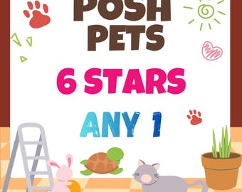 Mogo 6 Stars Sticker (ANY 1) - Posh Pets (Set 19-24)