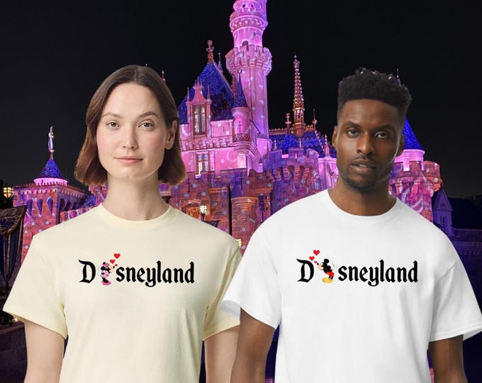 Mickey & Minnie Kissing Disneyland Shirt
