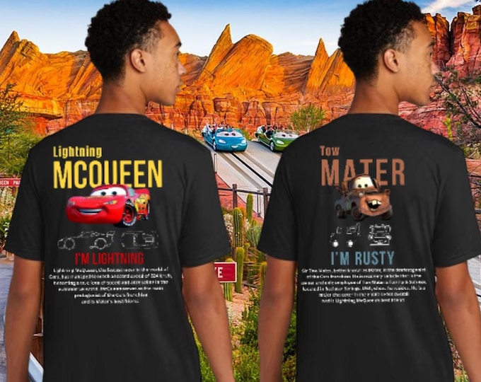 Cars Tshirt: Lightning McQueen and Tow Mater