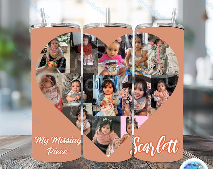 Heart Photo Puzzle 20oz Tumbler