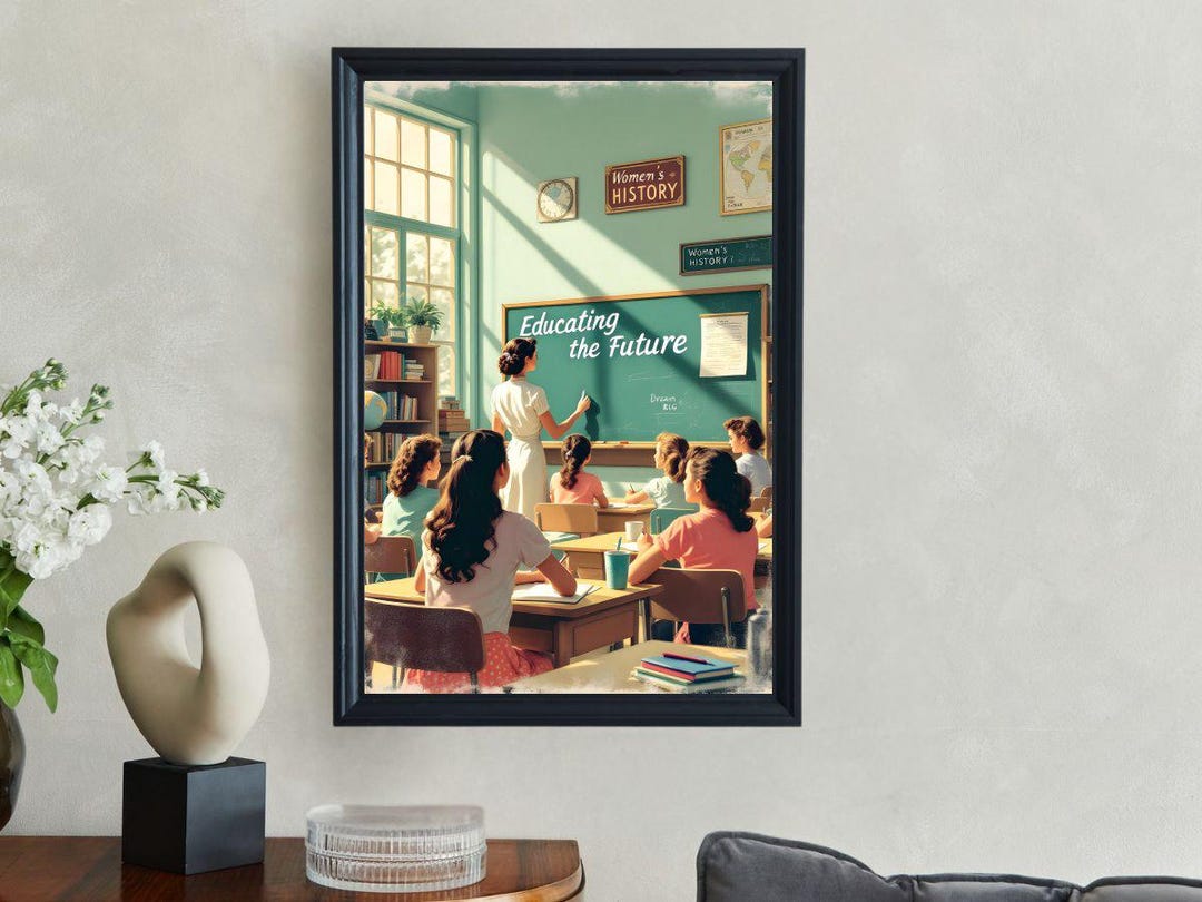 Vintage Classroom Wall Art Poster, Retro Teaching Poster for Teachers ...