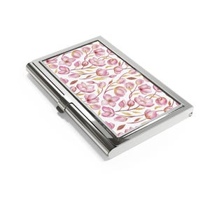 Floraler Visitenkartenhalter - Elegantes Accessoire für Profis, Geschäftsgeschenke, Netzwerkveranstaltungen, Bürodekoration, Blumendruck