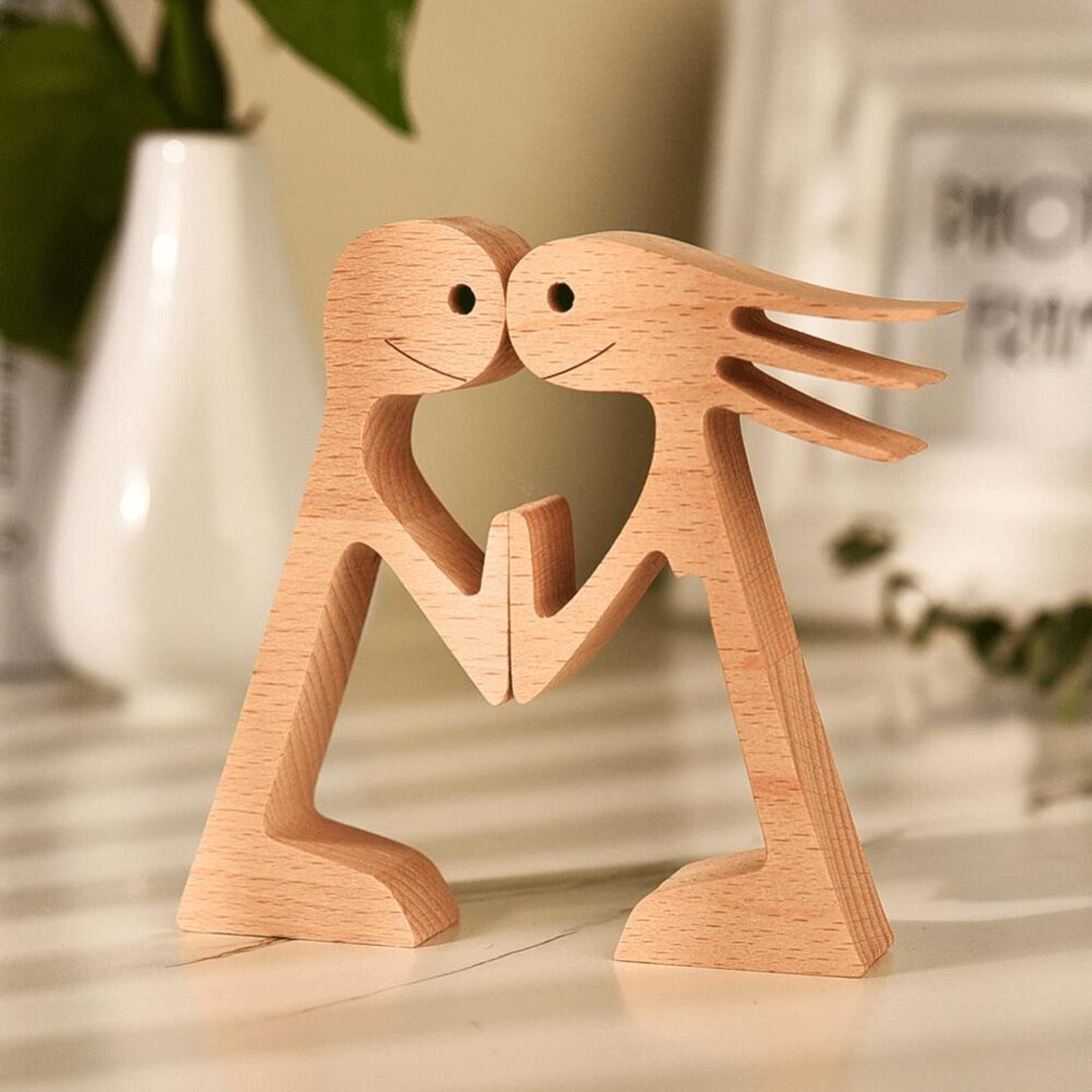 UNICRAFTALE Dé Décision 12 Faces En Bois - Lot 2 - Pour Repas Et Activités - Pochette Velours - Cadeau Couple