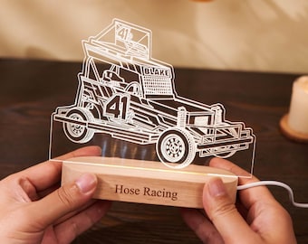 Gepersonaliseerde autoschets-nachtlampje: 3D acryl autotekening bureaudecor