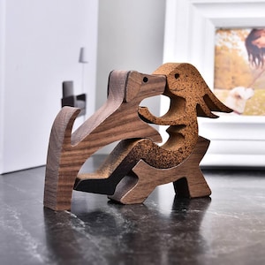Custom Woman and Dog Wood Carving, Dog Sculpture, Dog Lover Gift for Women, Dog Figurine Decor, Dog Owner Gift for Her, Dog Decoration Gift